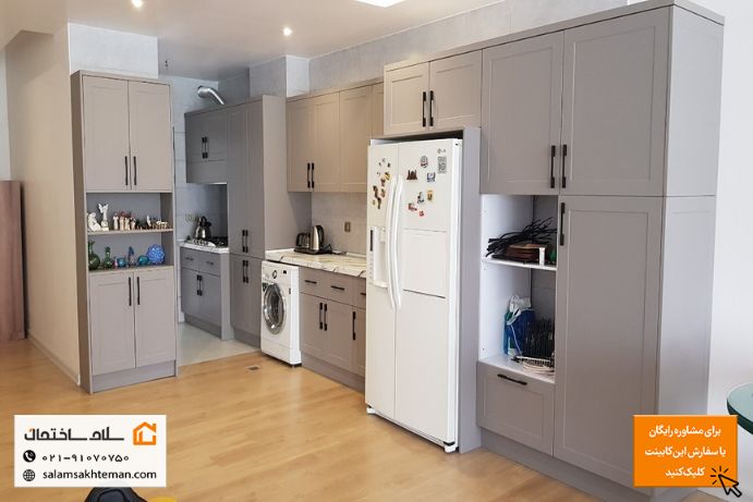 کابینت روکش چوب نئوکلاسیک