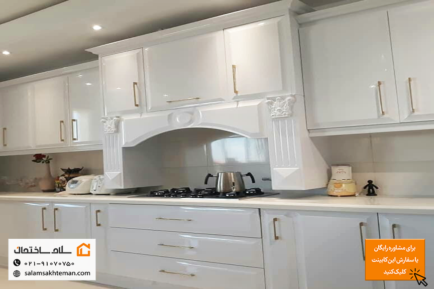 کابینت انزو سفید براق