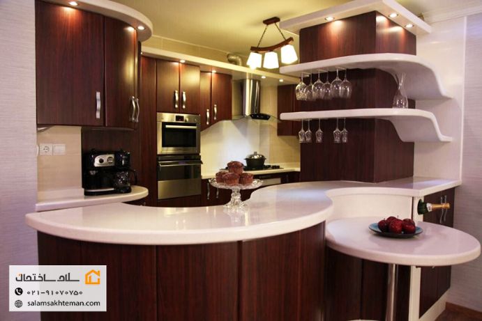 کابینت ام دی اف قهوه ای