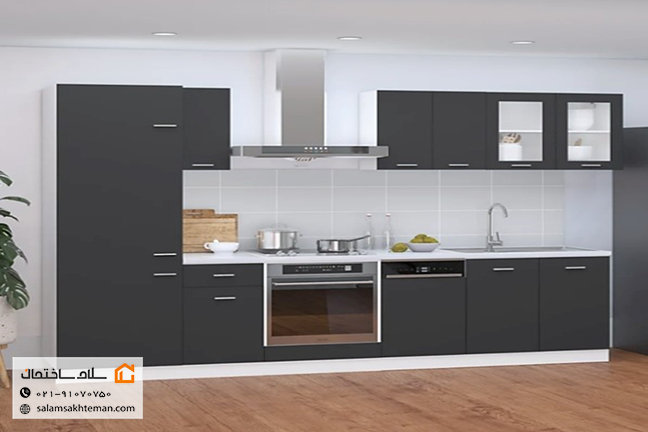 کابینت ملامینه طوسی