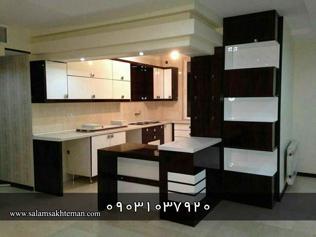 مدل کابینت ام دی اف براق با رنگ بندی متنوع.MDF براق همان هایگلاس است؟