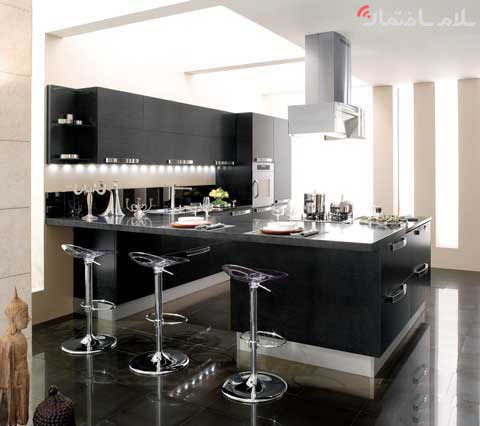 کابینت ام دی اف سفید مشکی