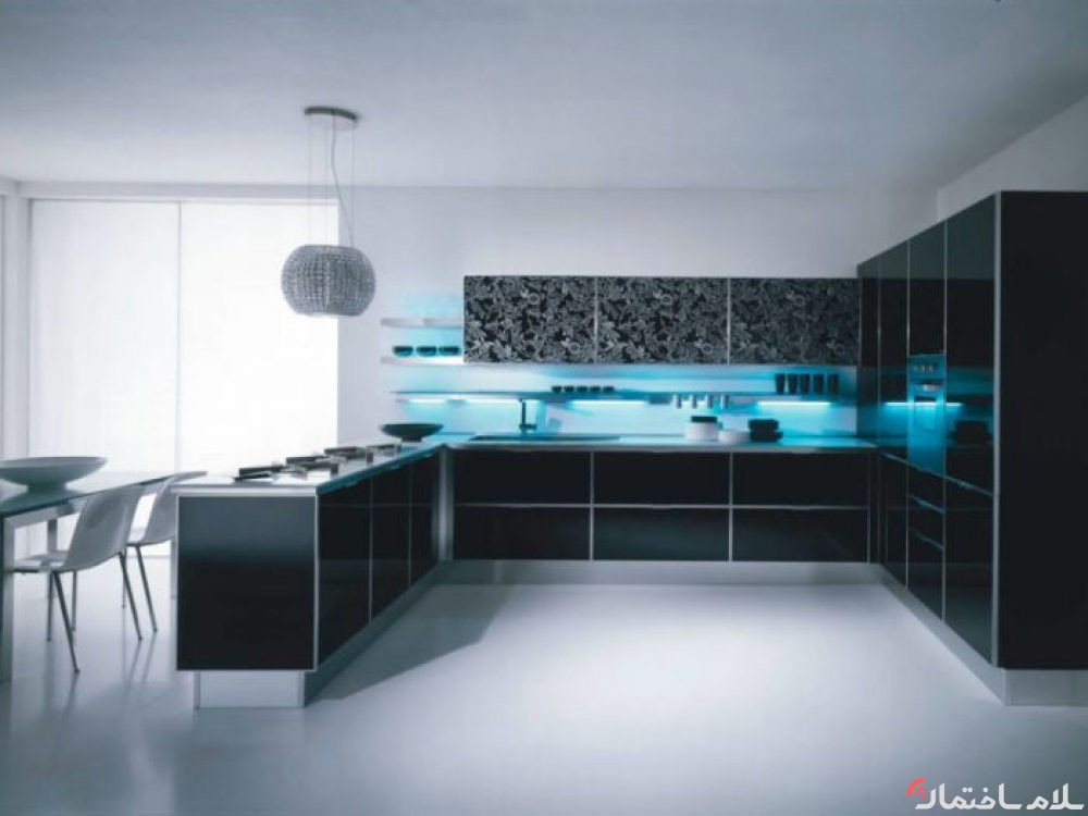 کابینت هایگلاس مشکی