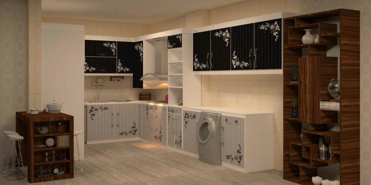 کابینت سفید مشکی، تضادی چشمگیر و زیبا