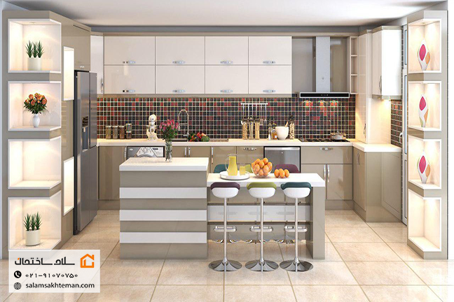 کابینت آشپزخانه رنگی