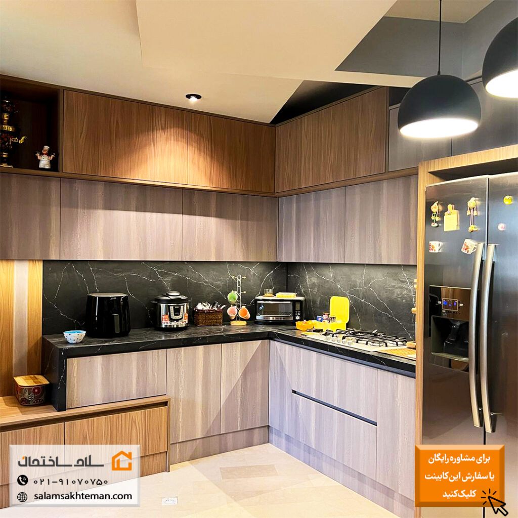 کابینت بدنه فلزی و درب ام دی اف| بررسی قیمت، مزایا و معایب