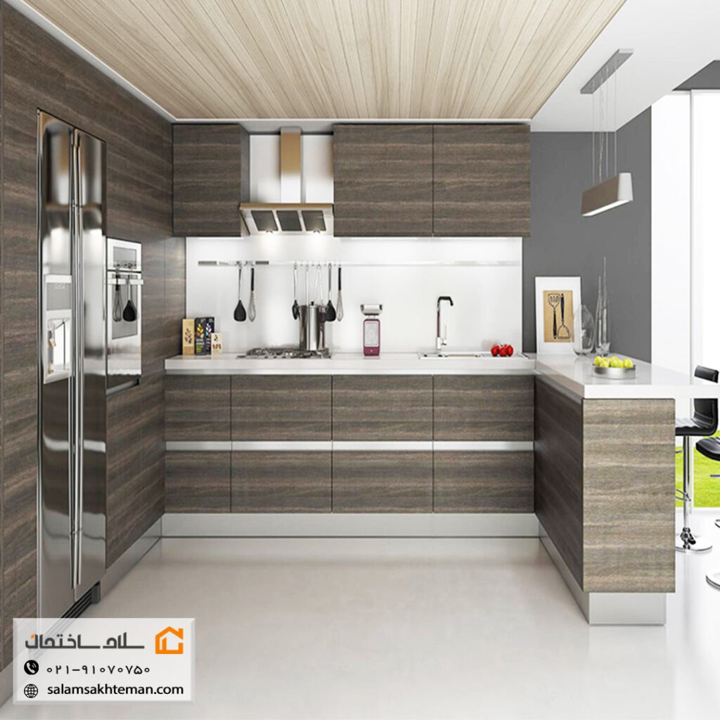 کابینت بدنه فلزی و درب ام دی اف| بررسی قیمت، مزایا و معایب