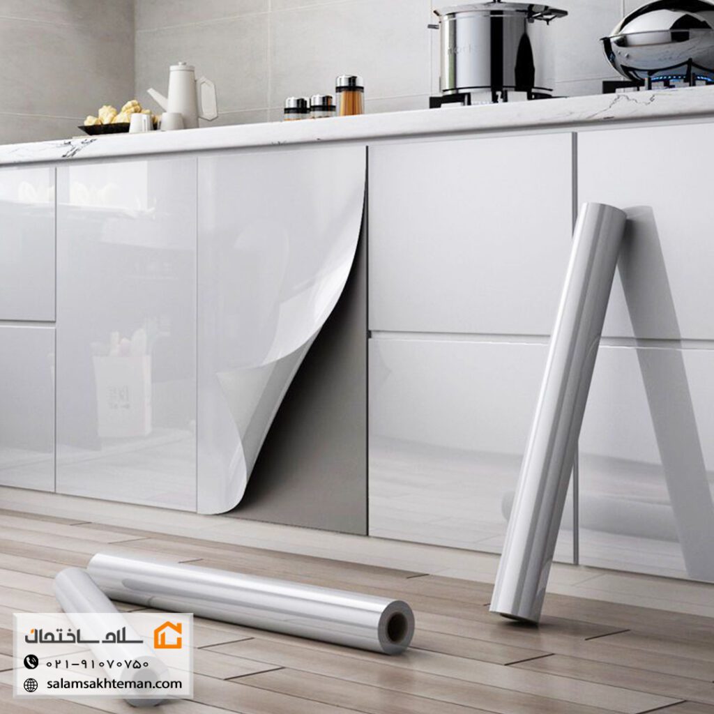 برچسب کابینت، راهی ارزان برای تجربه یک آشپزخانه جدید