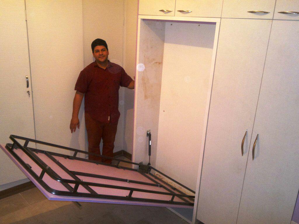 نمونه اجرا شده تختخواب تاشو مدرن سفید
