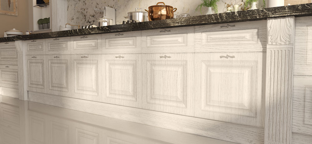 کابینت ممبران زمینی با طراحی نئوکلاسیک رنگ روشن طرح چوب