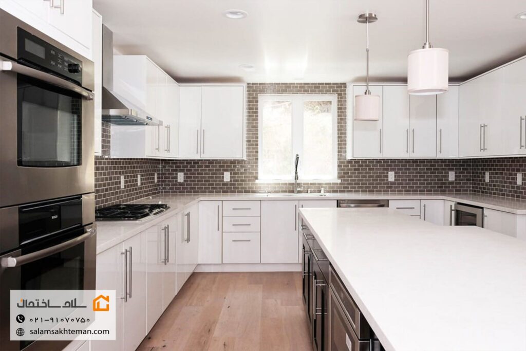 کابینت ام دی اف هایگلاس سفید