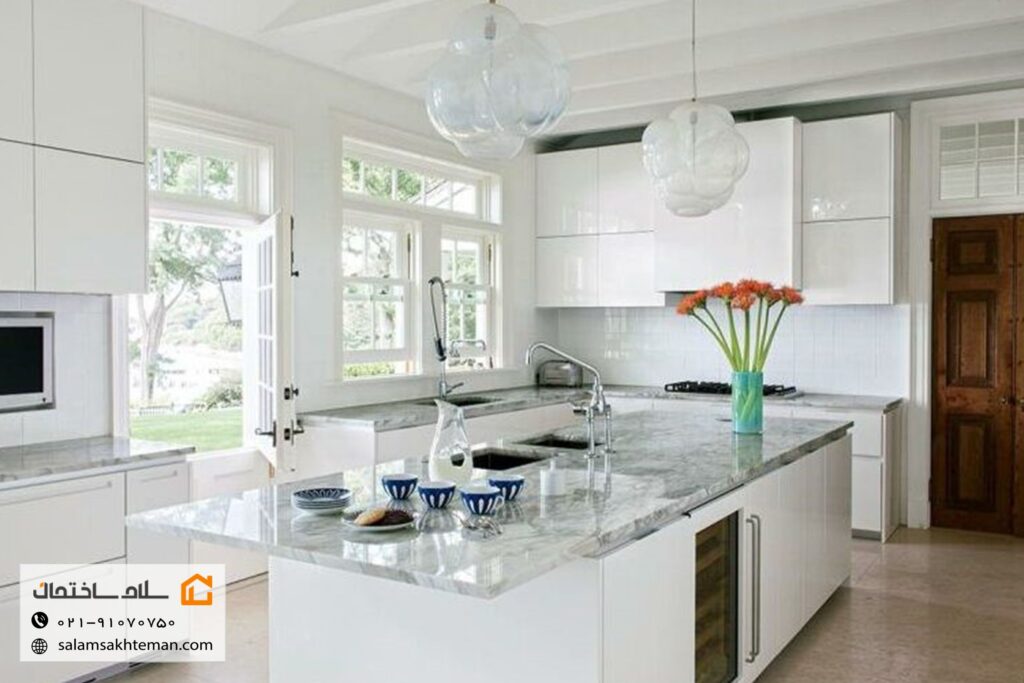 کابینت هایگلاس سفید براق