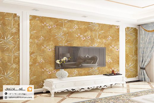 کاغذ دیواری دیوار پشت تلویزیون