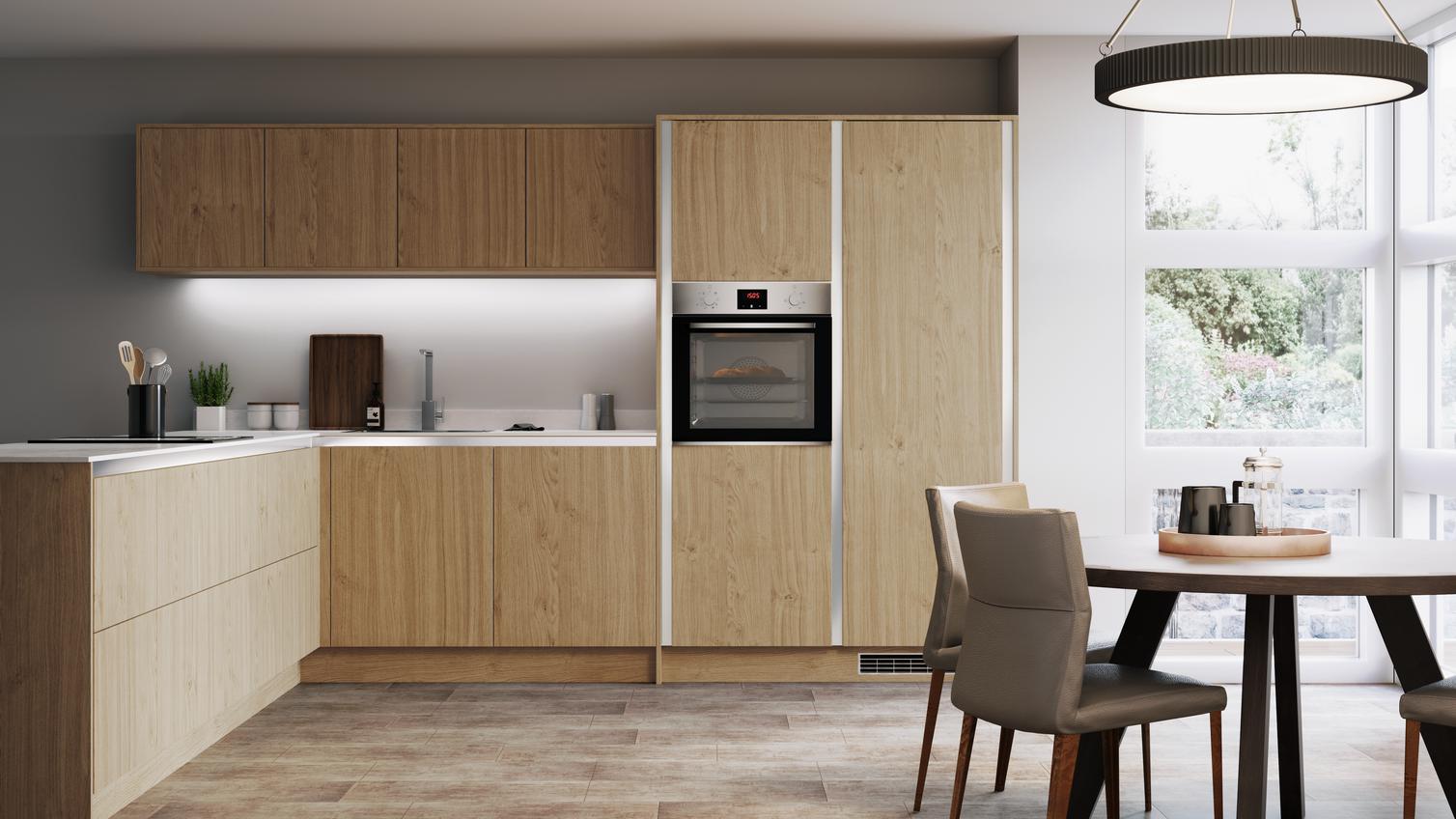 کابینت روکش چوب بلوط 5