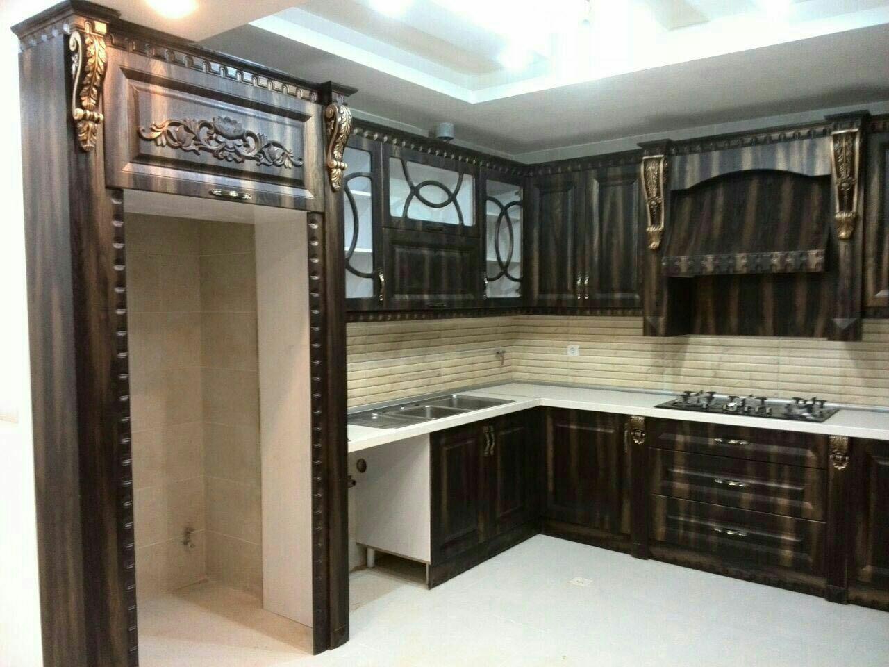 مدل کابینت وکیوم قهوه ای