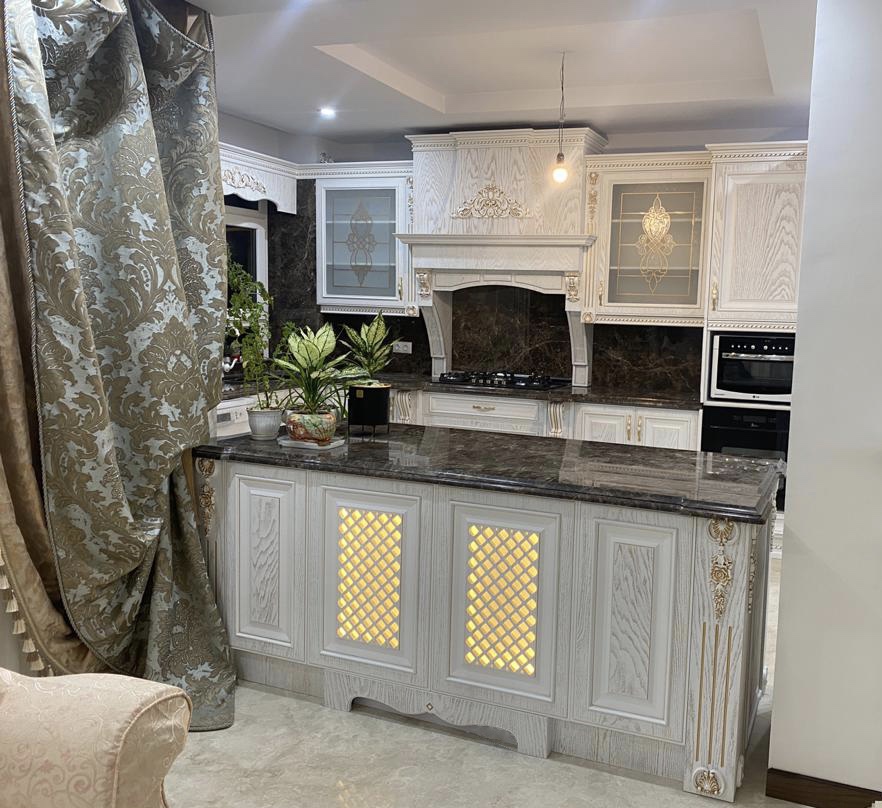 کابینت روکش چوب کلاسیک رنگ روشن مهدی سلطان زاده سلام ساختمان تهران