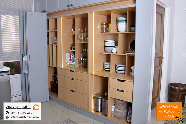 جزئیات و اکسسوری ها در کابینت نئوکلاسیک