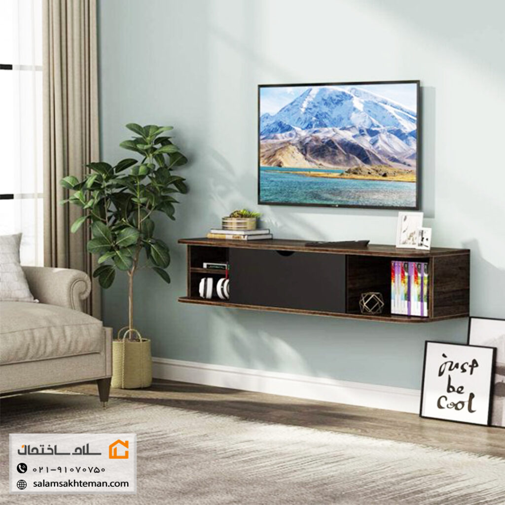 میز تلویزیون دیواری، جذاب و پرکاربرد! + 33 مدل خاص