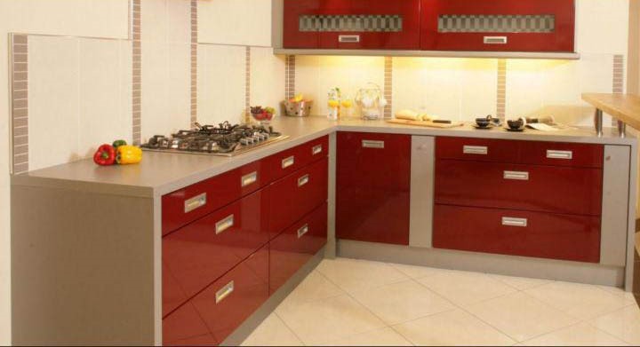 صفحه کابینت شرکتی رنگ روشن با روکش پی وی سی
