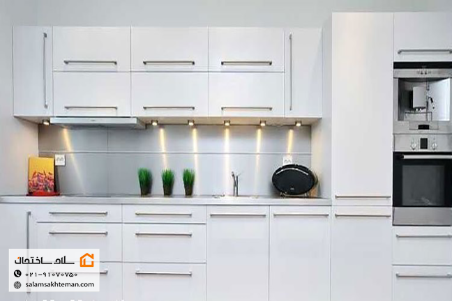 کابینت هایگلاس مات با دستگیره
