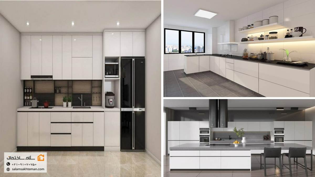 بهترین مدل کابینت ام دی اف سفید + مزایا و معایب استفاده از آن
