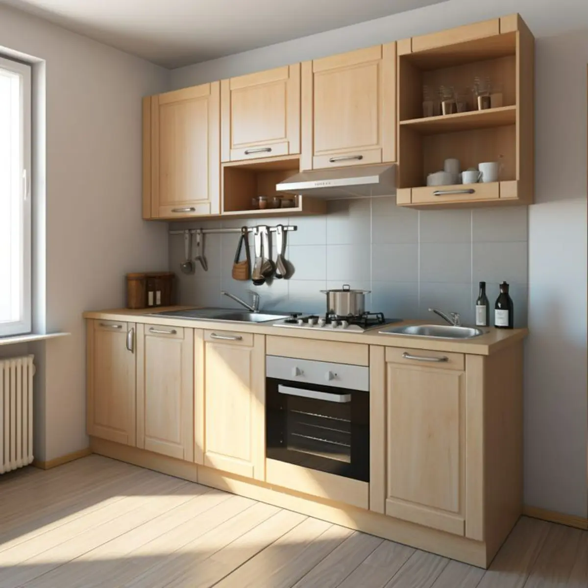 کابینت پیش ساخته نئوکلاسیک چوبی