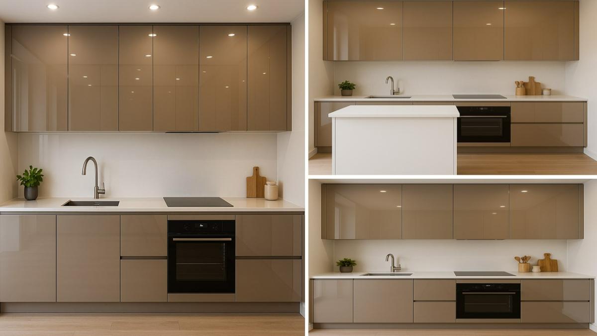 کابینت های گلاس سفید نسکافهای، مدلی جدید و شیک برای آشپزخانه شما
