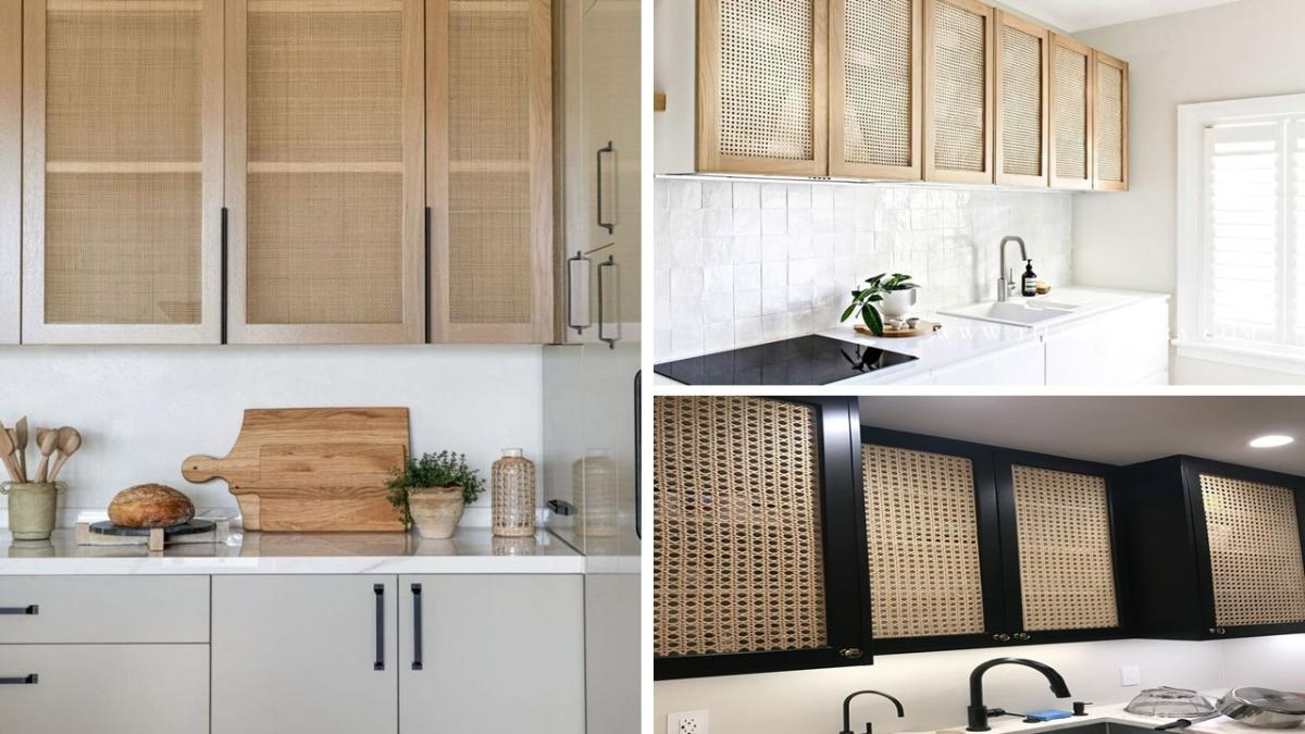 کابینت ام دی اف حصیری برای آشپزخانههای مدرن