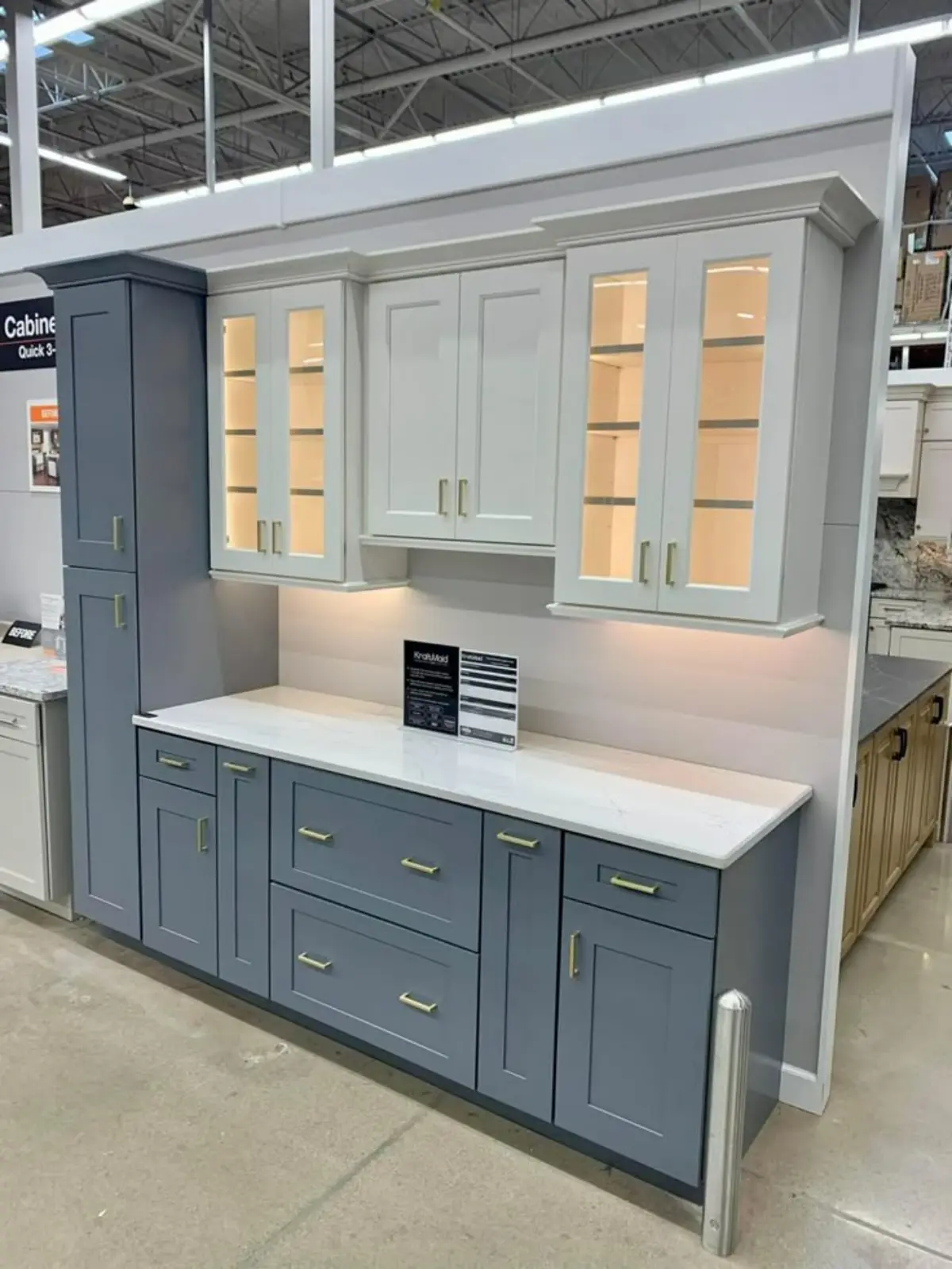 کابینت ممبران نئوکلاسیک سفید طوسی