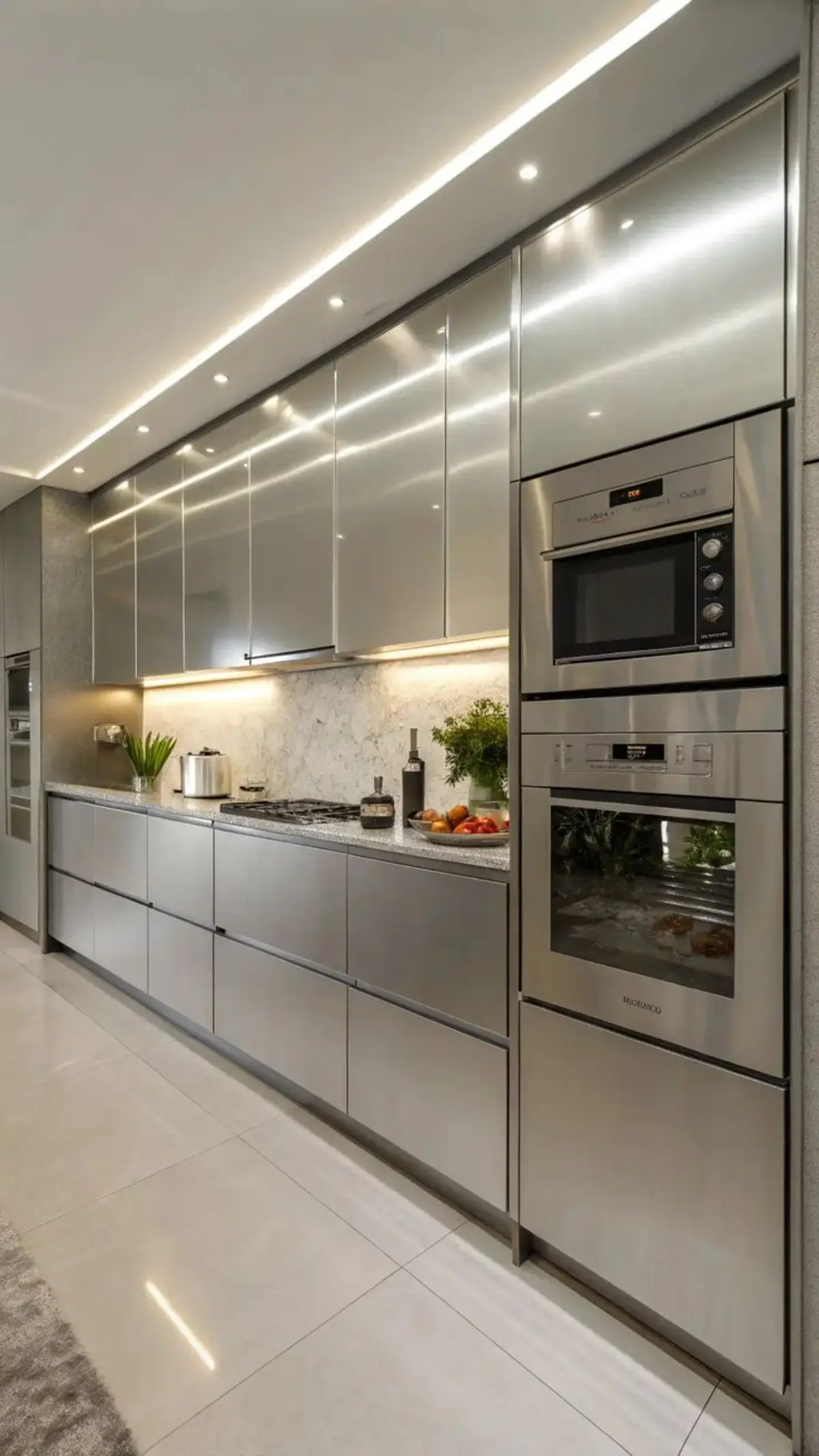 کابینت مدرن فلزی براق